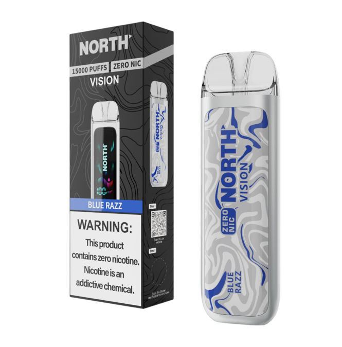 Picture of North Vision Zero Nic 15KPuffs Blue Razz