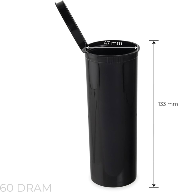 Picture of Loud&Lock Plastic CR Pop-Top 60Dram Clear&Black