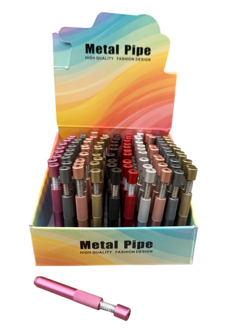 Picture of One Hitter Metal Push Pipe 100ct